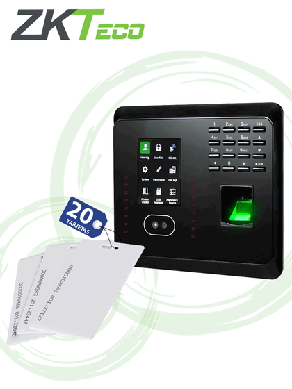 ZKTECO MB360IDP- Paquete de Control de Acceso y Asistencia MB360ID con 20 tarjetas de proximidad ID de 125Khz IDCARDKR2K ZAS475002