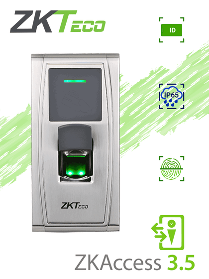 ZKTECO MA300AC35 - Control de Acceso y Asistencia / 1,500 Huellas / 10,000 Tarjetas ID / 100,000 Registros / TCPIP / IP65