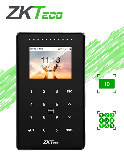 ZKTECO SC800 - Control de Acceso Pantalla 2.4 Táctil / Lector tarjetas ID 125 KHZ / 50,000 Tarjetas / 200,000 Registros / WIEGAND