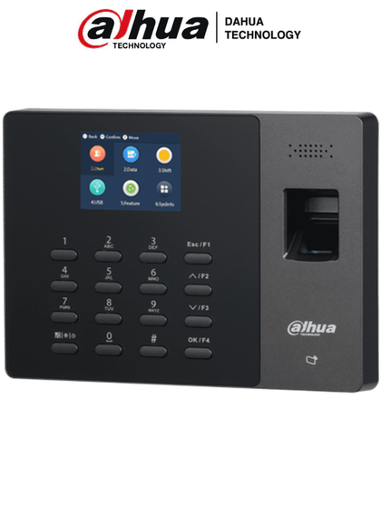 DAHUA ASA1222G - Control de Asistencia StandAlone con Batería Incluida/ 1,000 Usuarios, Passwords y Tarjetas Mifare IC Card/ 2,000 Huellas/100,000 Registros/ 24 Periodos de Asistencia y 20 Departamentos/ Comunicación TCP/IP/ Puerto USB/