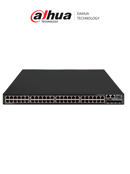 DAHUA DH-AS5500-48GT4XF-600 - Switch de 48 Puertos PoE Gigabit/ Administrable Capa 3/ 600W Totales/ PoE & Hi-PoE/ 4 Puertos SFP 10Gbps/ Capacidad de Switching 176 Gbps/