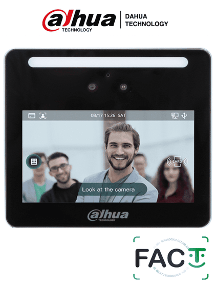 DAHUA ASI3213G-MW - Control de Acceso con Reconocimiento Facial/ Pantalla Tactil de 4.3 Pulgadas/ Soporta 1500 Rostros, Usuarios, Tarjetas MIFARE y Passwords/ Distancia de Reconocimiento de 0.3 a 1.5 Metros/ 99.5% de Precisión/