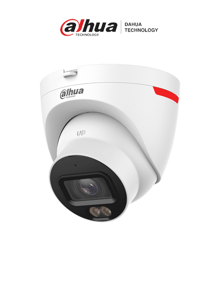 DAHUA DH-IPC-HDW2449T-S-PRO - Cámara IP Domo de 4 MP ofrece tecnología WizColor y WizSense con IA, SMD Plus, lente de 2.8 mm, micrófono integrado, WDR 120 dB, ranura MicroSD, PoE, y protección IP67LoNuevo WIZD