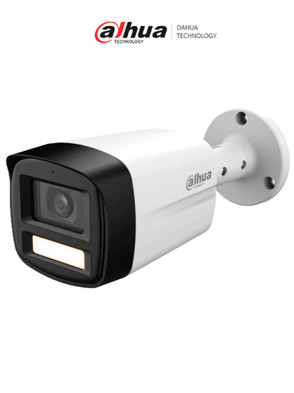 DAHUA DH-HAC-HFW1209TLMN-A-LED-S3 - Camara Bullet Full Color de 2 Megapixeles/ 1080p/ Lente de 2.8mm/ 108 Grados de Apertura/ Microfono Integrado/ 40 Metros de Iluminación/ DWDR/ IP67/ Metalica+Policarbonato/