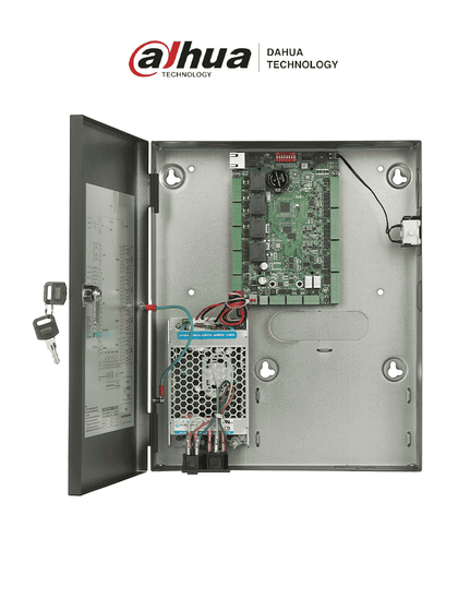 DAHUA ASC2202C-D - Control de Acceso gestiona 2 puertas y 4 lectoras, admite 100,000 usuarios, 3,000 huellas y 500,000 registros. Con Interlock, Anti-passback, desbloqueo remoto y conectividad TCP/IP; RS-485 y Wiegand.