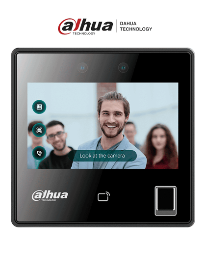 DAHUA ASI3214A-W - Control de acceso con reconocimiento facial y pantalla táctil de 4.3/ 3,000 rostros/ 5,000 huellas y 3,000 tarjetas MIFARE. Rango de reconocimiento de 0.3 a 1.5 m/ WiFi/ TCP/IP/ Wiegand/ RS485/ P2P. FACT/ CONGEDAHCTRLA