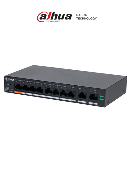 DAHUA DH-CS4010-8ET-60 Switch Poe de 8 Puertos / Poe Inteligente/ 60Watts Totales/ 2 Puertos uplink/ Switching 4.8Gbps/ Protección de Descargas/ DoLynk Care/ BuenFinDahua20 NOV MCI1Q125