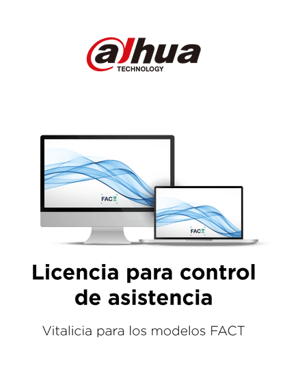 DAHUA TITANIUM - Licencia para control de asistencia / 500 empleados / 1 Reloj y 1 PC/ Compatible con NOI y CONTPAQ / Vitalicia para los modelos FACT/Generación de reportes de Asistencia/Retardos/Tiempo Extra/Diferentes tipos de horario flexible/Turnos/