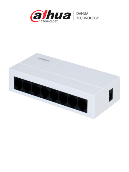 DAHUA DH-PFS3008-8GT-L-V2 - Switch para Escritorio 8 Puertos/ Gigabit Ethernet/ 10/100/1000/ Diseño Compacto/ Capa 2/ switching 16 Gbps/ Velocidad de Reenvio de paquetes11.9 Mbps/ Blanco/ SwitchDpxv VolDH