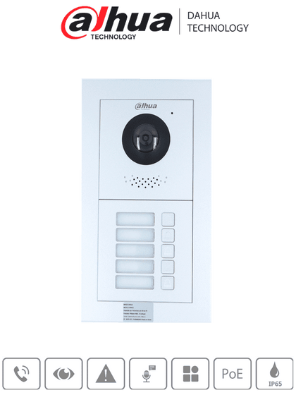 DAHUA VTO4202F-X SERIES/ FRENTE DE CALLE MODULAR PARA 5 DEPARTAMENTAL Y/0 FRACCIONAMIENTOS/ FUNCIÓN P2P/ CÁMARA DE 2 MEGAPÍXELES/ APERTURA REMOTA/NOTIFICACIÓN APP/ COMPATIBLE DMSS