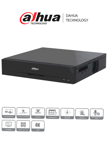 DAHUA XVR5816S-I3 - DVR de 16 Canales 5 Megapixeles Lite/ WizSense/ H.265+/ 16 Canales HDCVI + 8 IP/ Hasta 24 Canales IP/ 2 Canales de Reconocimiento Facial/ 8 Bahías de discos duros/ SMD Plus/ Protección Perimetral/ Funciones IoT&POS