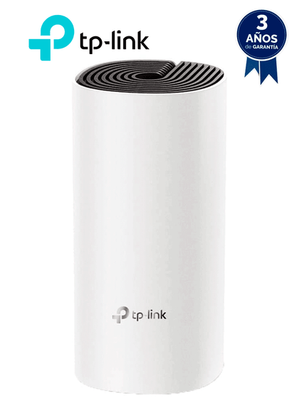 TP-LINK DECO M4 1-Pack - Router inalámbrico MESH para interior y hogar de doble banda Wi-Fi 5 AC1200 Mbps con 2 puertos Gigabit WAN/LAN, 2 antenas internas y administración mediante la app Deco iOS, Android.