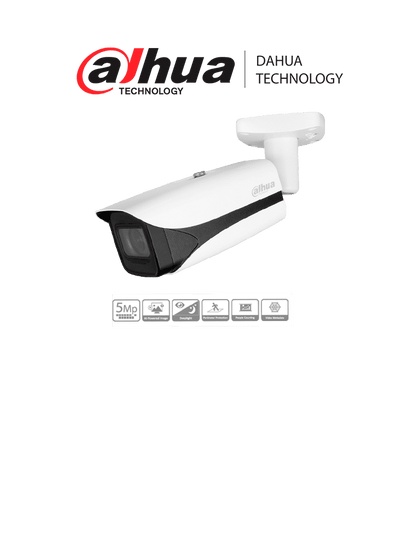 DAHUA DH-IPC-HFW5541E-ZE Camara IP Bullet de 5 MP/ WizMind/ Lente Motorizado de 2.7 mm–13.5/ H.265+/ IR de 50 Metros/ Ranura para MicroSD/ IP67, IK10/ Face Detection/ Protección Perimetral/ Conteo de Peronas/ePoE/ SMD 3.0/ AcuPick