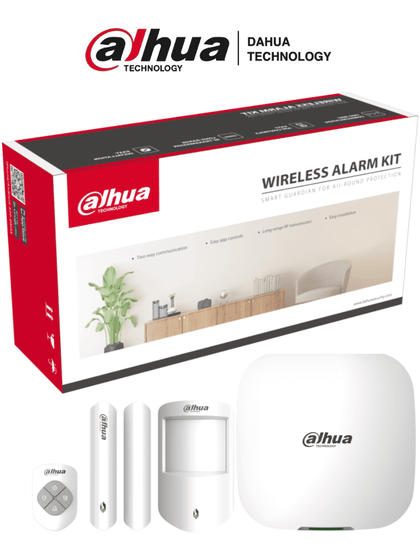 DAHUA DHI-ART-ARC3000H-03-FW2 - Kit Alarma Inalámbrico con Conexión 4G, Wifi, Ethernet/Monitoreo por APP/Incluye Panel Ethernet, WiFi, 3G, 4G Dual SIM; 1 Sensor de Movimiento; 1 Contacto Magnético; Un Control Remoto/ AlarmasDahua DICDAL Anivdahua4