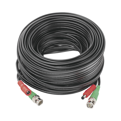 Cable coaxial ( BNC RG59 ) + Alimentación / SIAMÉS / 20 Metros / Aleación Cobre + Aluminio CCA / Para Cámaras 4K / Uso interior y exterior