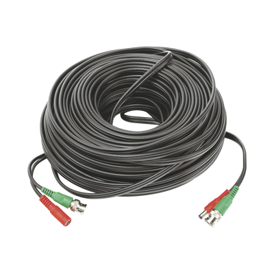 Cable coaxial ( BNC RG59 ) + Alimentación / SIAMÉS / 50 Metros / 100 % COBRE / Para Cámaras 4K / Uso interior y exterior