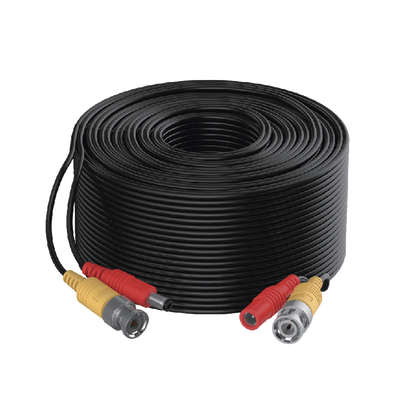 Cable Coaxial Siames (Mini RG59) + Alimentación / 10 Metros de Distancia / CCA / Soporta 1080p (2 Megapixel) hasta 4K (8 Megapixel) / Uso Interior y Exterior