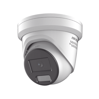 [Dual Light + ColorVu] Turret IP 8 Megapixel / Lente 2.8 mm / 40 mts IR + 40 mts Luz Blanca / Exterior IP67 / Luz Intermitente y Alerta de Audio / Micrófono Integrado / Videoanaliticos (Filtro de Falsas Alarmas) / ACUSEARCH