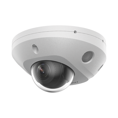 [Dual Light + 2 Micrófonos Integrados] Mini Domo IP 4 Megapixel / Lente 2.8 mm / 30 mts Luz Blanca + 30 mts IR / ACUSENSE / Exterior IP67 / IK8 / WDR 120 dB / PoE / ONVIF / MicroSD / ACUSEARCH