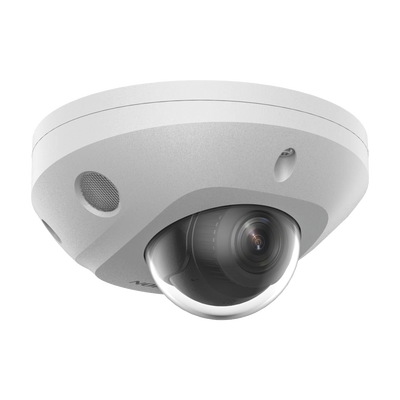 [Dual Light + 2 Micrófonos Integrados] Mini Domo IP 6 Megapixel / Lente 2.8 mm / 30 mts Luz Blanca + 30 mts IR / ACUSENSE / Exterior IP67 / IK8 / WDR 120 dB / PoE / ONVIF / Micro SD / ACUSEARCH