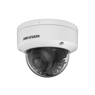 Domo IP 4 Megapixel / Lente Motorizado 2.7 - 13.5 mm / Dual Light (40 mts IR + 40 mts Luz Blanca ) / Exterior IP67 / WDR 130 dB / PoE + / AcuSense / MicroSD