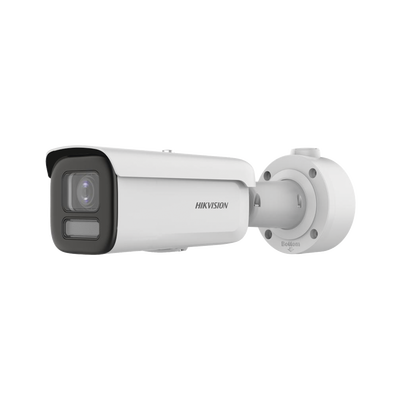 Bala IP 8 Megapixel / Lente 4 mm / Dual Light (60 mts IR + 60 mts Luz Blanca ) / Darkfighter S / Exterior IP67 / WDR 130 dB / 4 Analíticos: AcuSense, Deteccion Facial, Conteo de Personas por Cruce y Zona