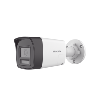 [Audio Bidireccional + Dual Light + ColorVu] Bala TURBOHD 3K (5 Megapixel) / Lente 2.8 mm Angulo de vision 112° / 30 mts IR EXIR + 20 mts Luz Blanca / Micrófono y Bocina Integrado / Exterior IP67 / Metal / dWDR