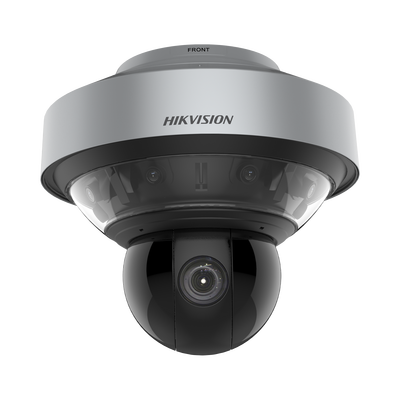 PanoVu Series / 1 PTZ 40X Zoom (4 Megapixel) + 8 Lentes 2.8 mm (Vista 360°) / Posicionamiento 3D / Autoseguimiento 3.0 / Deep Learning / IP67 / IK10 / WDR 120 dB / Micro SD