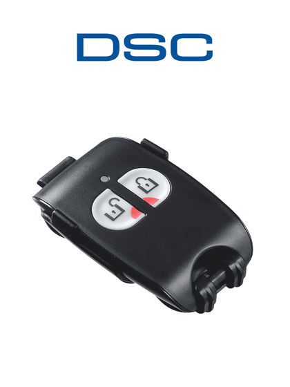 DSC PG9949 - Llavero de 2 botones programables Inalámbrico Power G con botón de pánico compatible con NEO, PRO, Qolsys e IoTega