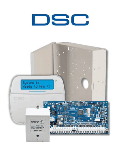 DSC NEO RF ALFA - Kit Neo 32 Zonas Inalámbricas Panel HS2032/ / Teclado Alfanumerico HS2LCDRF9N/ Fuente PTC1640U / Gabinete GMX003 HSDSC