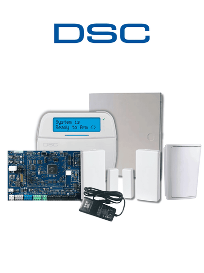 DSC PRO-RF-IP - Paquete Pro 32 zonas con comunicador IP integrado/ Panel HS3032/ Teclado con transceptor HS2LCDRFPRO / Fuente HS65WPSNA / Sensor Movimiento PG9914 / 2 Sensores Magnéticos PG9303 y Gabinete