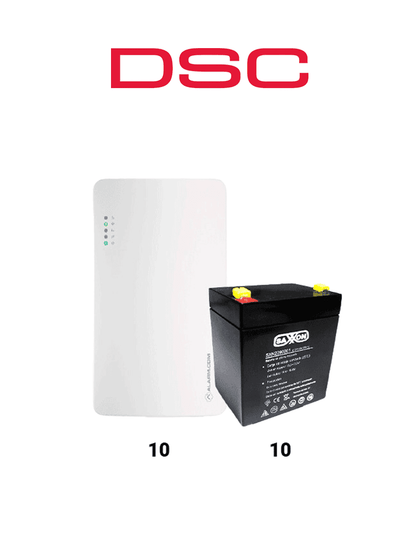 DSC SEM300 10 PACK - Paquete de 10 Comunicadores SEM300 Comunicador Dual, SIM/ IP para PowerSeries de Alarm.com , 10 baterías 12V 4.5Ah CBAT45AH SEMPAK