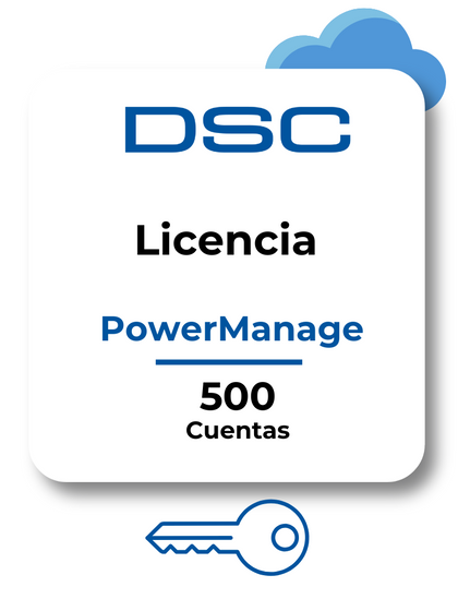 DSC Power Manage - Plataforma de Gestion para la seguridad basada en IP / 500 cuentas / Solo Software