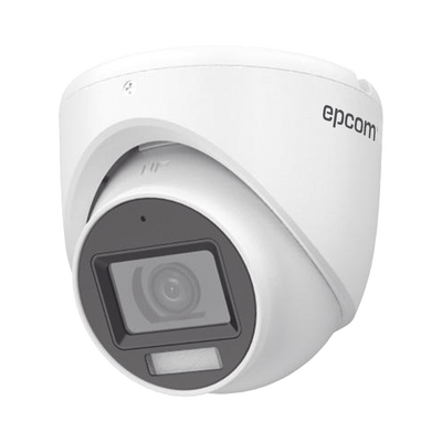 [Dual Light + ColorVu] Turret TURBOHD 2 Megapixel (1080p) / Lente 2.8 mm / 30 mts IR + 20 mts Luz Blanca / Gran Angular 101° / Exterior IP67 / Micrófono Integrado / 4 Tecnologías / Metal