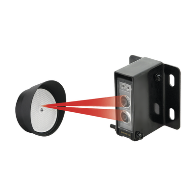 Sensor de Haz Fotoeléctrico Reflectante – Cumple con ETL UL325, con alcance dehasta 14 metros.