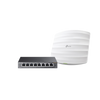 Kit de access point EAP245 y switch PoE TL-SG108PE, doble banda AC, hasta 1750 Mbps, 1 puerto Gigabit