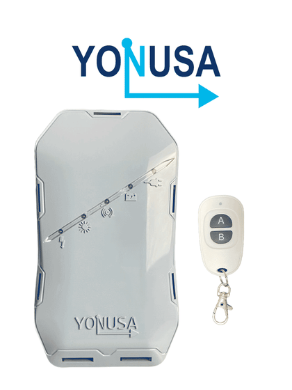 YONUSA HS - Energizador de nueva generación para solución de cerco eléctrico. Cubre 500 metros lineales o 100 metros en 5 lineas. Incluye control remoto encendido/apagado Y1