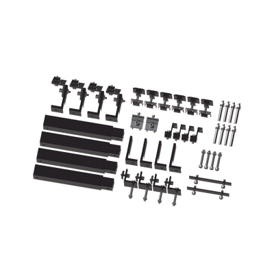 Caja de accesorios de aluminio negro anodizado para montaje VEKTOR8BLK , arreglo 1X4 para techo