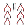 Juego de Herramientas con 6 Pinzas Eléctricas de 4.5 + 2 Desarmadores de Precisión (Plano y Cruz).