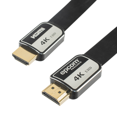 Cable HDMI de 3m | Alta Definición | Version 2.0 | Alta velocidad 18Gbps | 4K@60Hz | Conectores Chapados en Oro | Tipo Plano