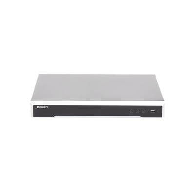 (ACUSENSE / Evita Falsas Alarmas) DVR 4K / 16 Canales TURBOHD + 16 Canales IP / 2 Bahía de Disco Duro / Audio por Coaxitron / Salida de Vídeo en 4K