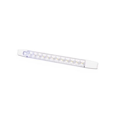 Luz Auxiliar LED Rectangular, 12 LED, 12-24 Vcc, 360 lúmenes