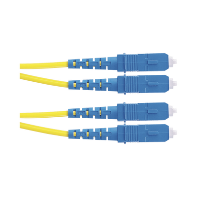 Jumper de Fibra Optica Monomodo 9/125 OS2, SC-SC Duplex, OFNR (Riser), Color Amarillo, 2 Metros