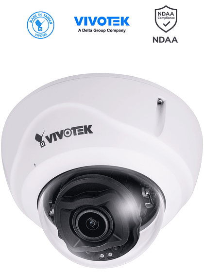 VIVOTEK FD837-HTV - Camara IP VORTEX Premium Series Domo Exterior 5 Megapixeles, Lente Varifocal 2.7 -13.5 mm, IR 50 mts, Microfono Integrado, WDR Pro, IP66, IK10, NDAA, Almacenamiento Interno 256GB, Advance AI