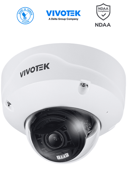 VIVOTEK FD9387-EHTV-V3 - Cámara IP domo exterior 5 MP, lente varifocal remoto 2.7-13.5mm, Smart IR II 50m, WDR Pro, visión SNV, Deep Search, Smart VCA, protección IP67/IK10, ciberseguridad Trend Micro, conectores DI/DO, ONVIF, NDAA TM