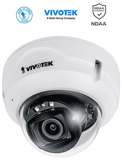 VIVOTEK FD9389-EHTV-v2 - Cámara IP domo exterior 5 MP, lente varifocal remoto 2.8-10mm, Smart IR 30m, WDR Pro, visión SNV, ciberseguridad Trend Micro, Smart Motion, micrófono integrado, protección IP66/IK10, ONVIF, NDAA retail TM