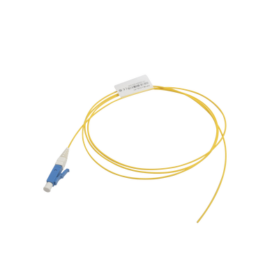 Pigtail de Fibra Óptica LC/UPC Simplex, Monomodo OS1/OS2 XGLO, OFNR, Color Amarillo, 1 Metro