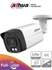 DAHUA HAC-HFW1809TLM-A-LED - Camara Bullet 4k Full Color/ 8 Megapixeles/ Lente de 2.8mm/ 106 Grados de Apertura/ Microfono Integrado/ 40 Metros de Iluminación/ Super Adapt/ WDR de 120 dB/ IP67/ Soporta: CVI/CVBS/AHD/TVI/ FULLC