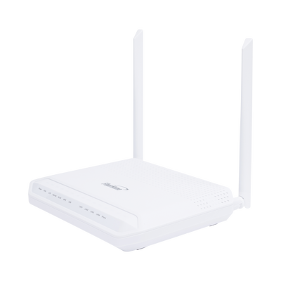 ONU GPON WiFi 2.4/5 GHz MIMO 2x2, 4 puertos Gigabit + 1 POTS + USB, conector SC/UPC