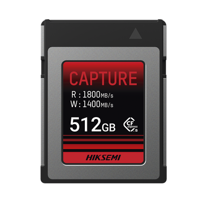 Memoria CFexpress tipo B / Clase 10 de 512 GB / Especializada para Cámaras de Fotografía y Video / 1800 MB/s Lectura / 1700 MB/s Escritura